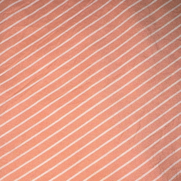 Chico’s Orange and White Striped Button Down Top Shirt 3/4 sleeve Size XL - Picture 7 of 7